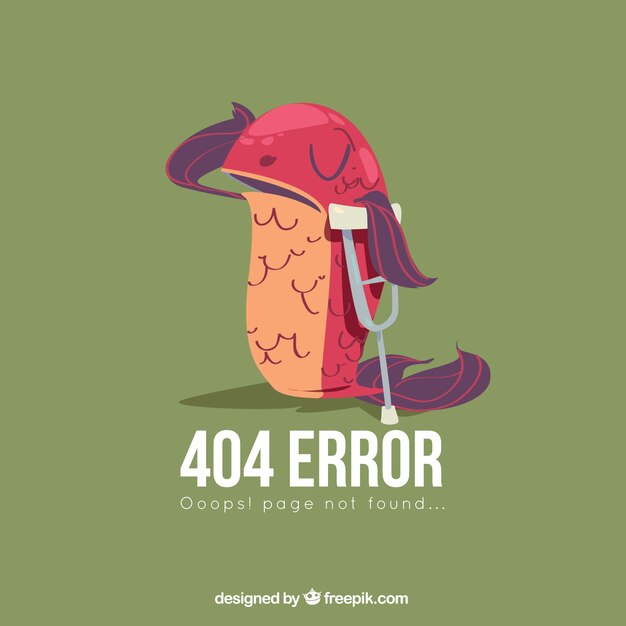 Плоский шаблон ошибки 404