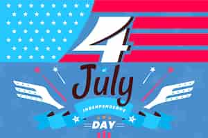 Free vector flat 4th of july background