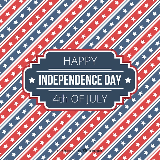 Free vector flat 4th of july - independence day background