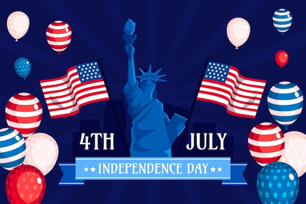Квартира 4 июля - день независимости воздушные шары фон
