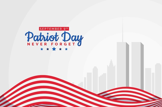 Free vector flat 9.11 patriot day background