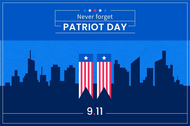 Flat 9.11 patriot day background