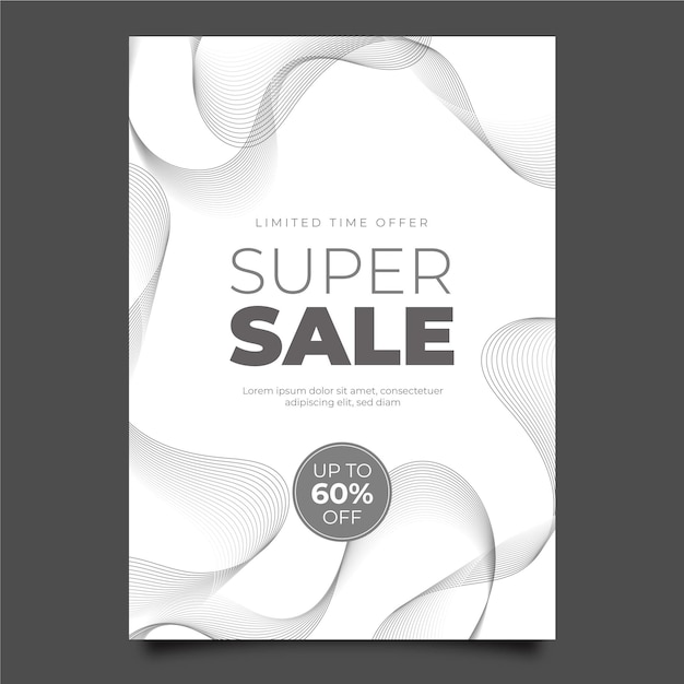 Free vector flat a5 flyer template