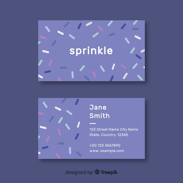 Free vector flat abstract business card template