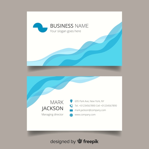 Free vector flat abstract business card template