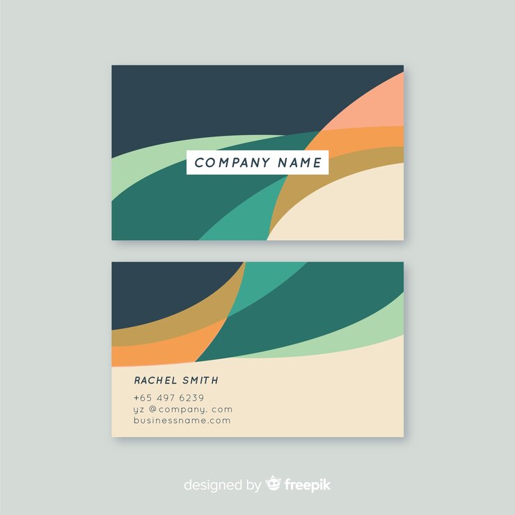 Free Vector flat abstract business card template