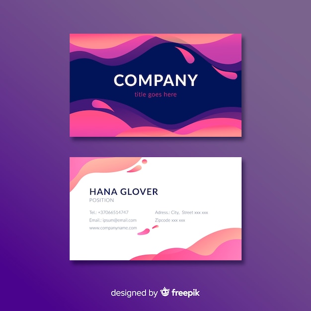 Free vector flat abstract business card template