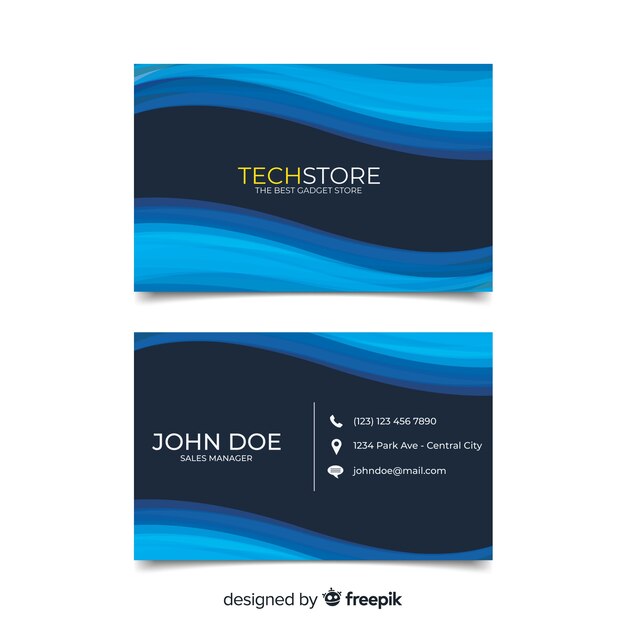 Free vector flat abstract business card template