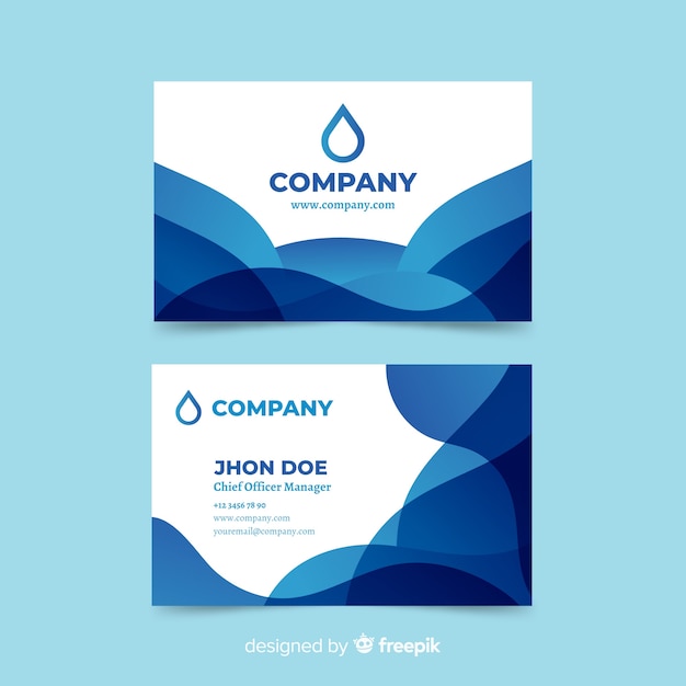 Free vector flat abstract business card template