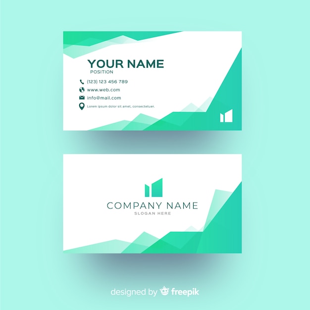 Flat abstract business card template