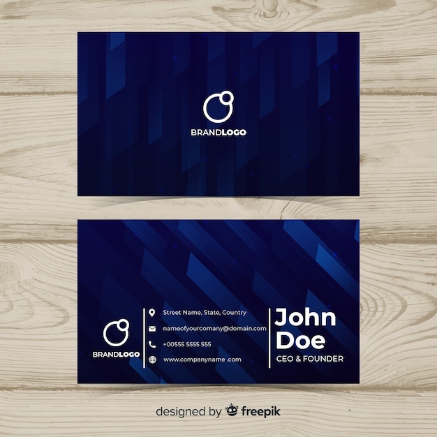 Free vector flat abstract business card template