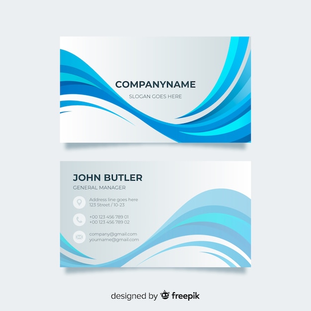 Free vector flat abstract business card template