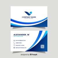 Flat abstract business card template