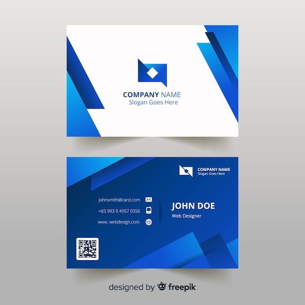 Free vector flat abstract business card template