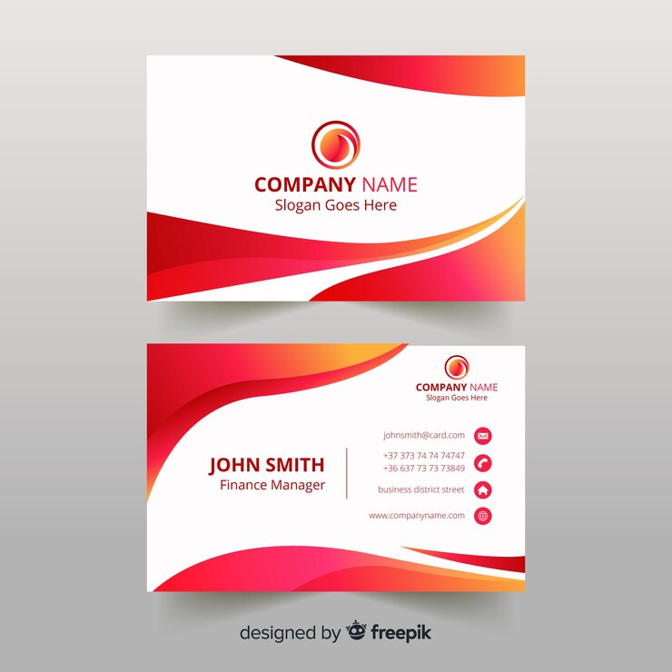 Free Vector flat abstract business card template