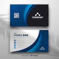 Free vector flat abstract business card template