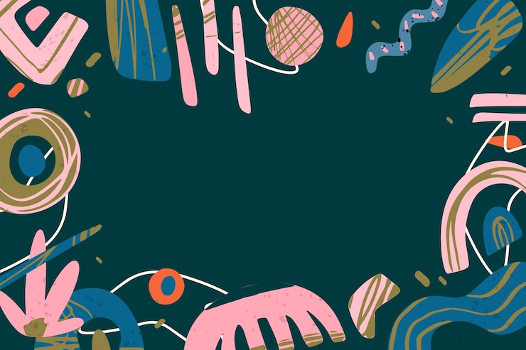 Free Vector flat abstract doodle background