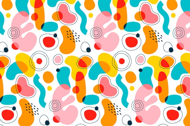 Flat abstract doodle pattern design