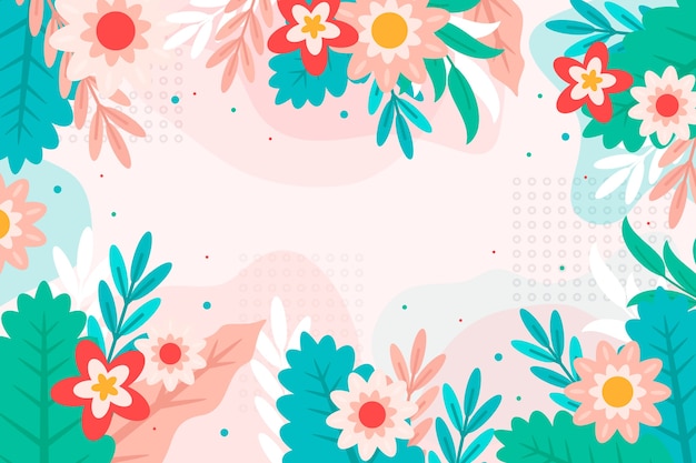 Free vector flat abstract floral background concept