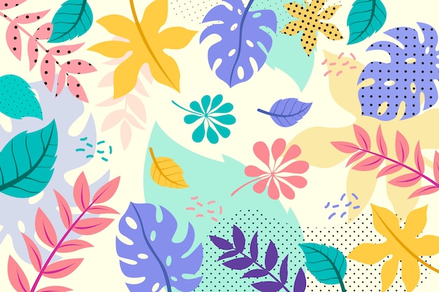 Free vector flat abstract floral background
