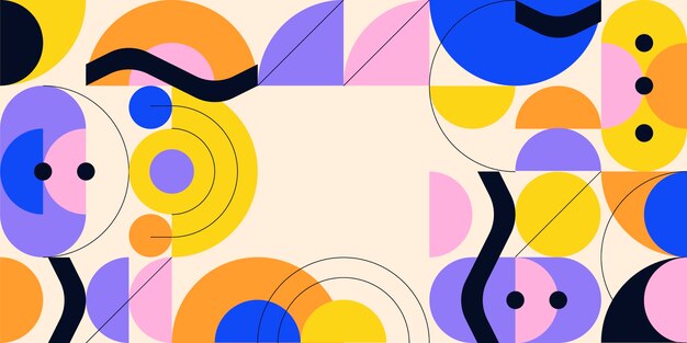 Flat abstract geometric background