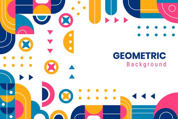 Flat abstract geometric background