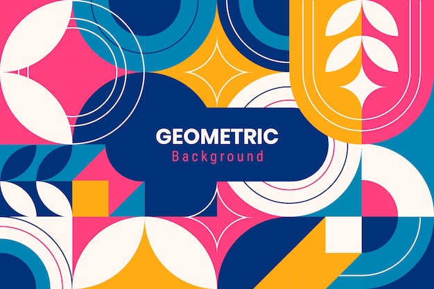 Flat abstract geometric background