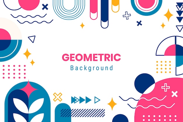 Flat abstract geometric background