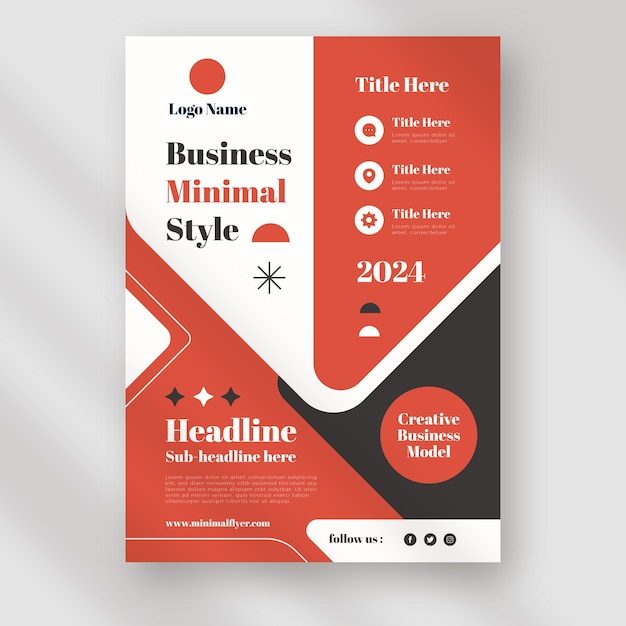 Flat abstract geometric business flyer