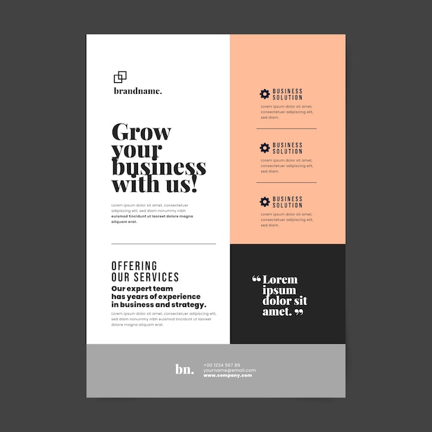 Flat abstract geometric business flyer