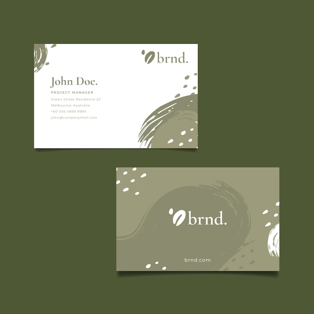Free vector flat abstract horizontal business card template