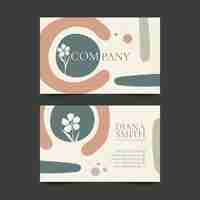 Free vector flat abstract horizontal business card template