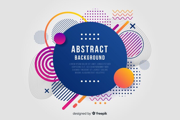 Flat abstract rounded shape background