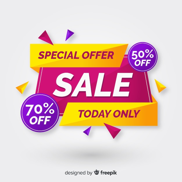 Free vector flat abstract special sales background