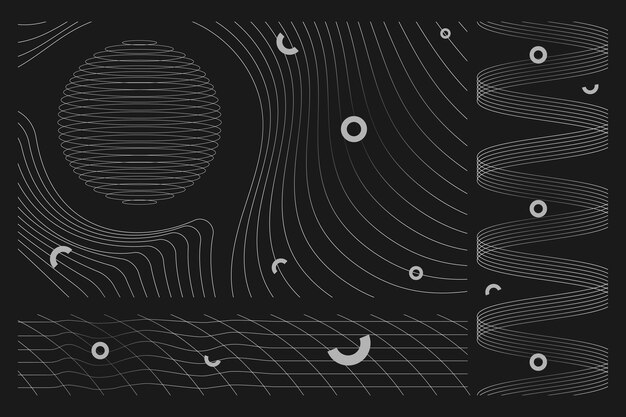 Flat abstract wireframe background