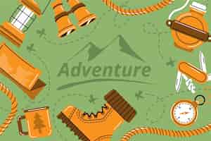 Free vector flat adventure background