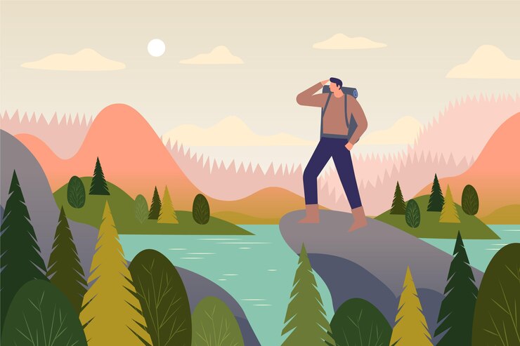 Free Vector flat adventure background