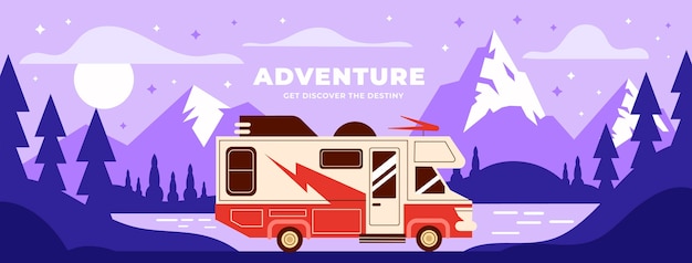 Flat adventure facebook cover