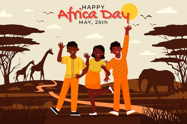 Free vector flat africa day background