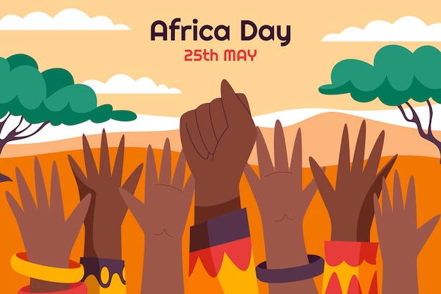 Flat africa day background