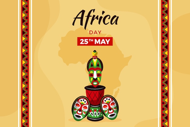 Free vector flat africa day background