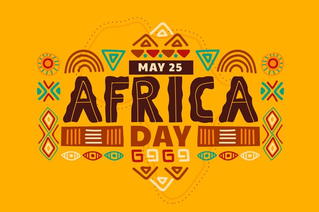 Flat africa day background