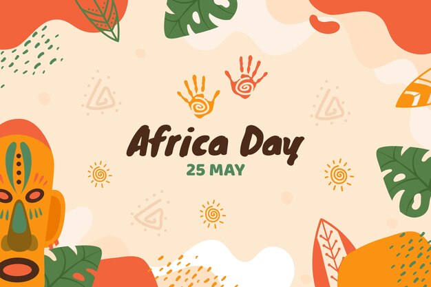 Free vector flat africa day background