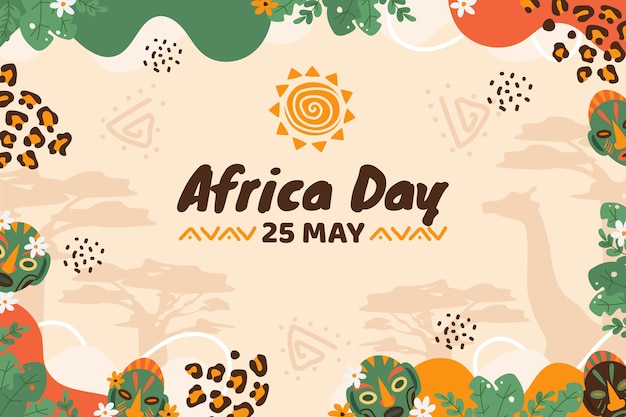 Free vector flat africa day background