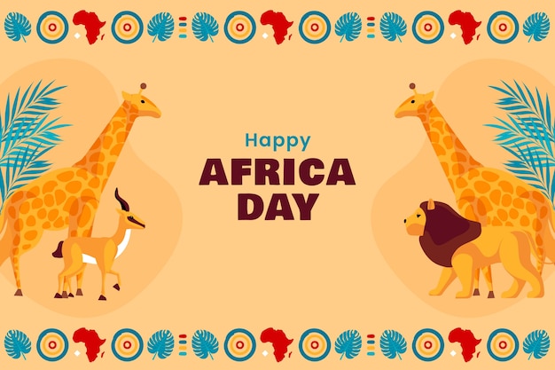 Free vector flat africa day background