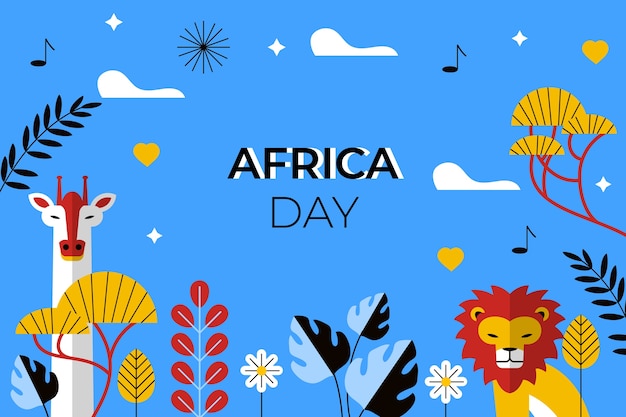 Free vector flat africa day background