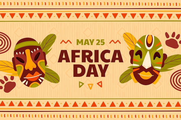 Free vector flat africa day background