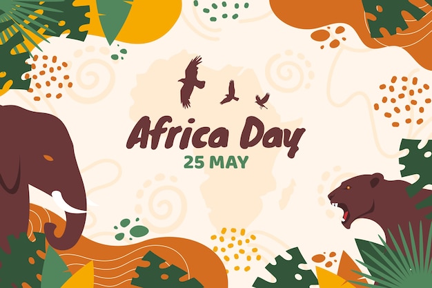 Free vector flat africa day background