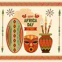 Free vector flat africa day celebration illustration