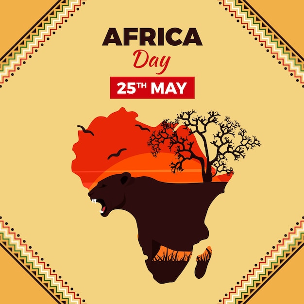 Free vector flat africa day illustration